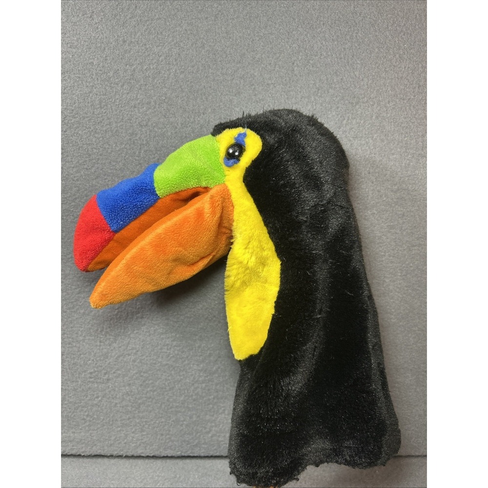 Aurora World 10" Toucan Hand Puppet Plush Bird Black Tropical